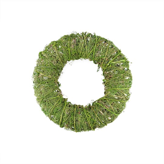 15" Spring Green Moss and Vine Wreath